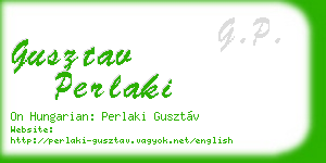 gusztav perlaki business card
